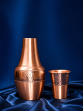 Pure Copper Water Pot & Glass Set