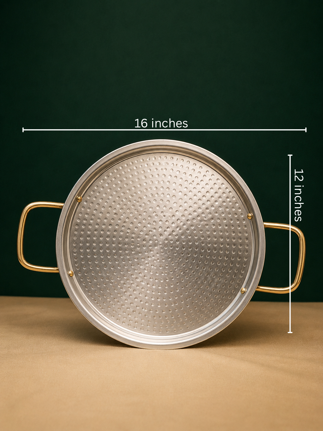 Luxe Hammered Brass Dosa Tawa