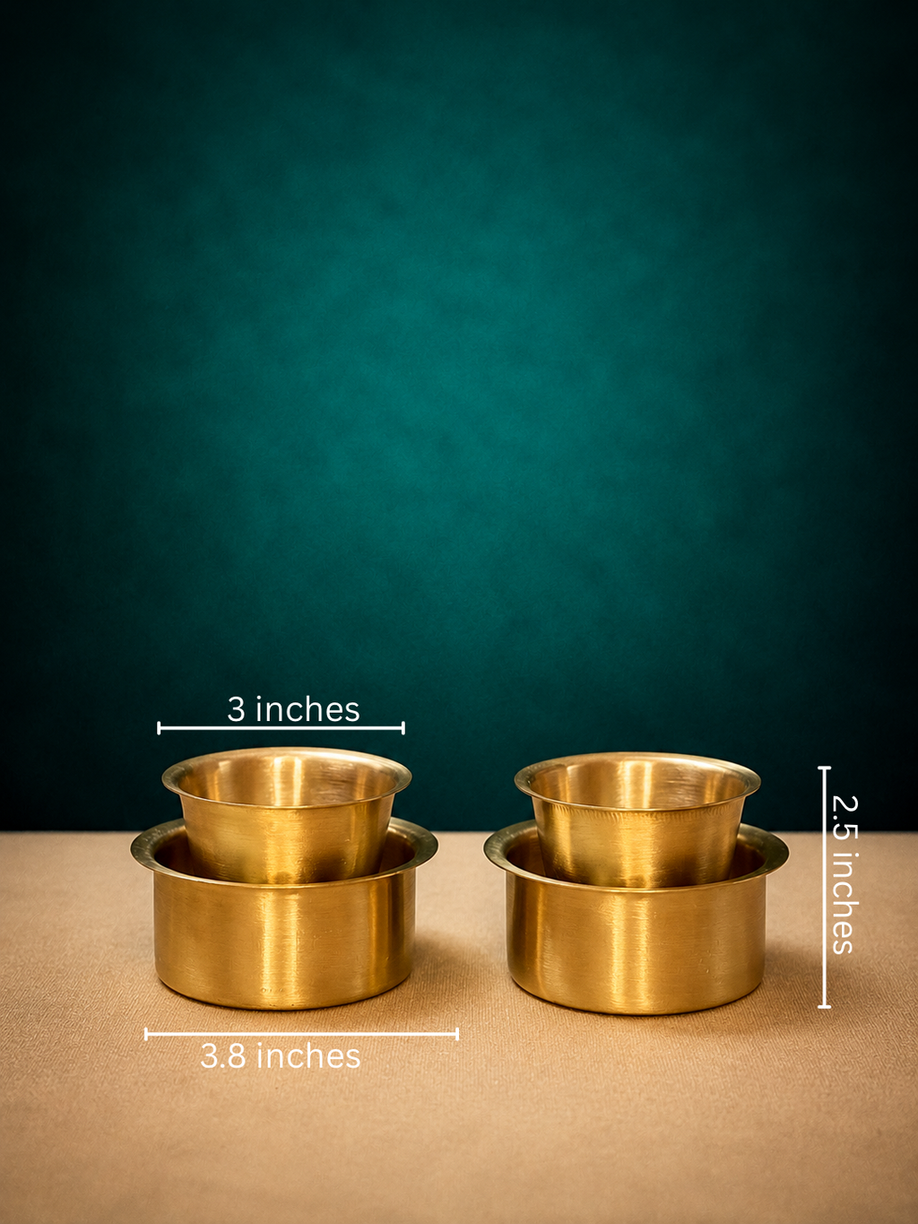 Traditional Brass Coffee Dabara Set