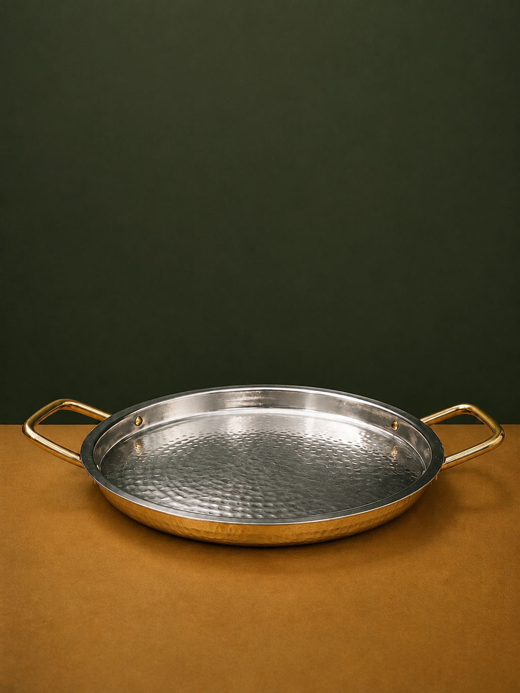 Luxe Hammered Brass Dosa Tawa