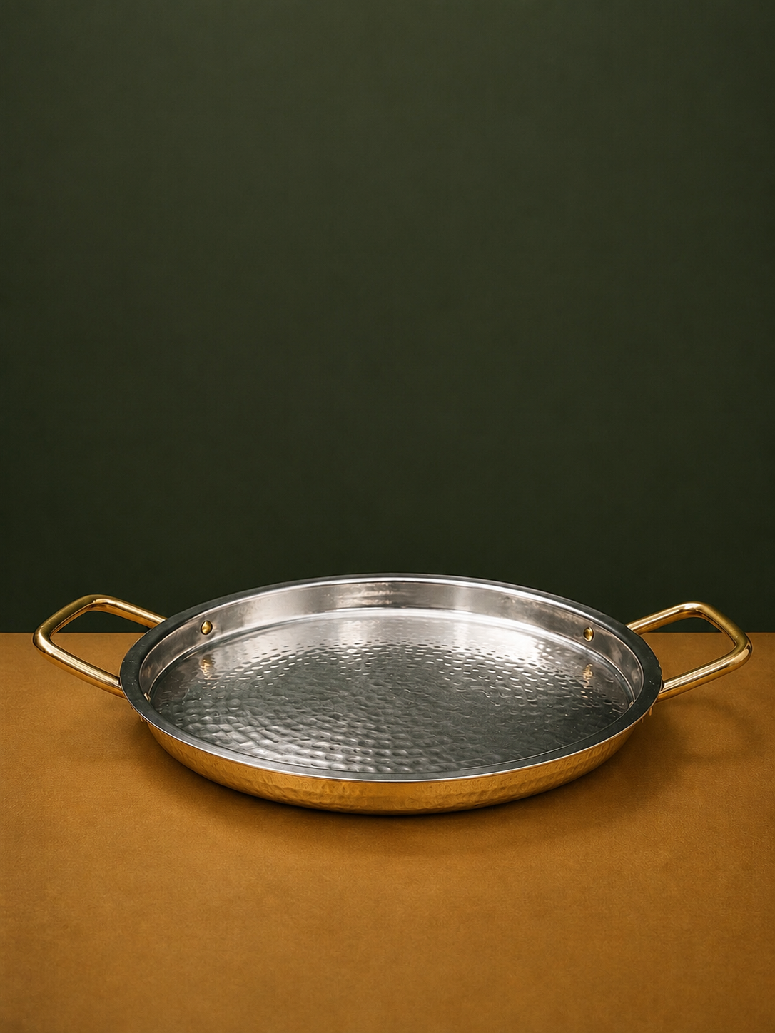 Luxe Hammered Brass Dosa Tawa