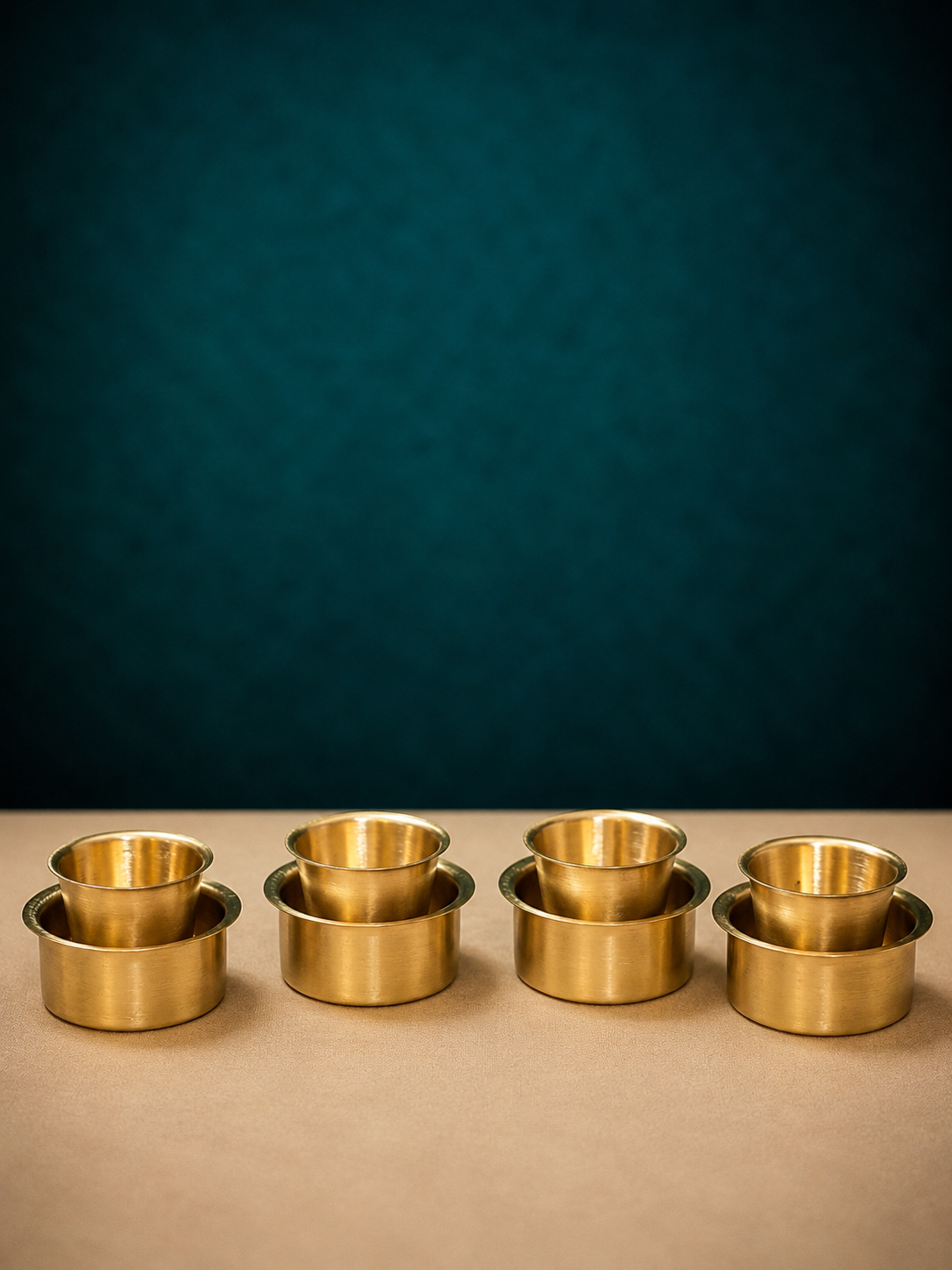 Traditional Brass Coffee Dabara Set