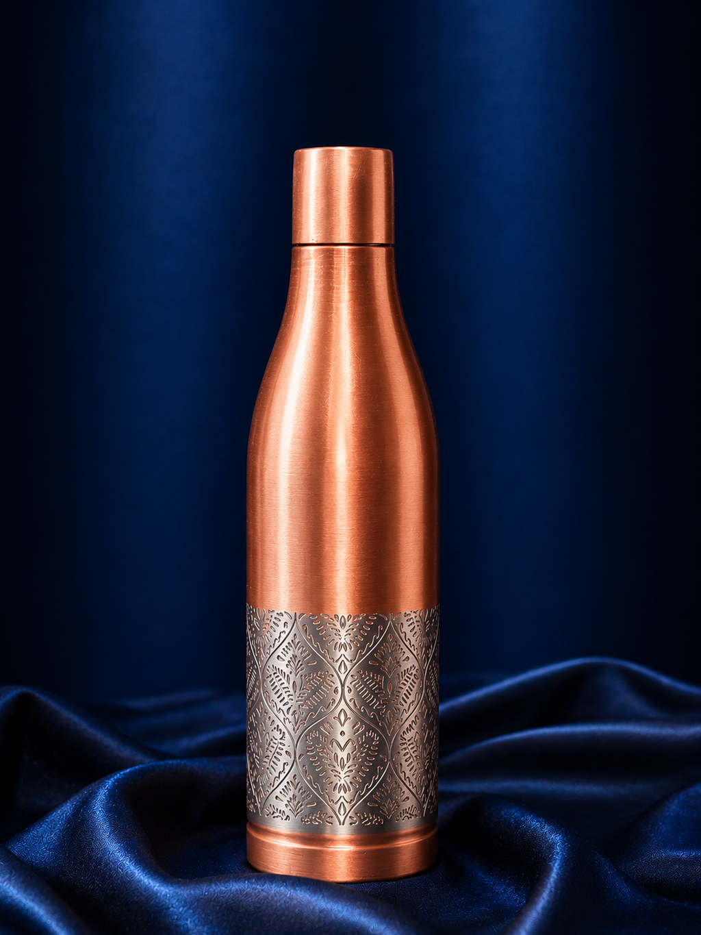 Pure Copper Engraved Water Bottle