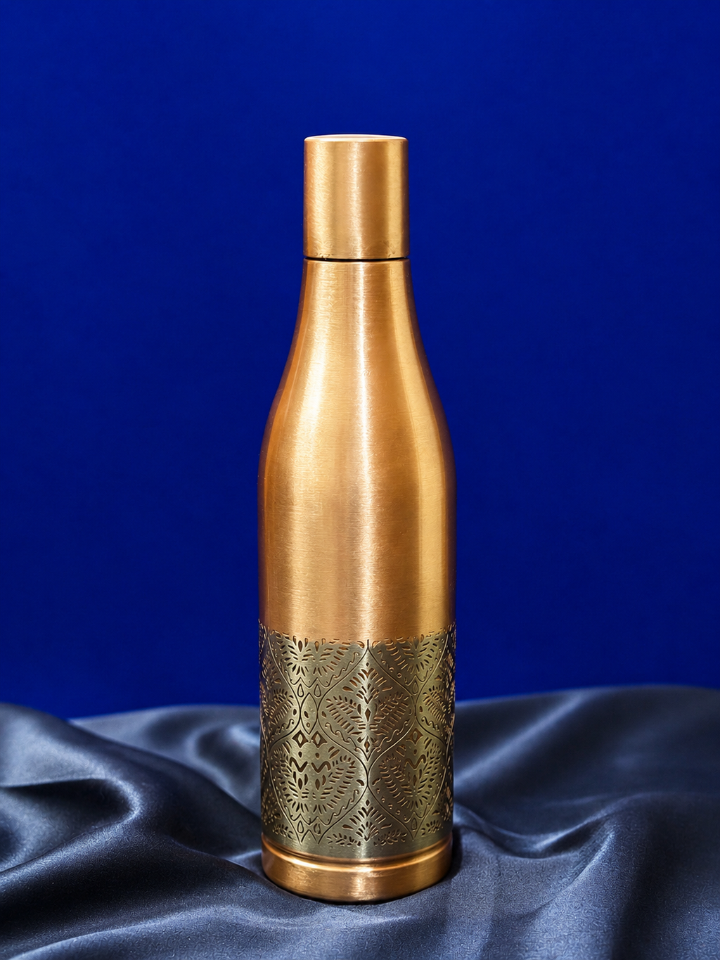 Pure Copper Engraved Water Bottle