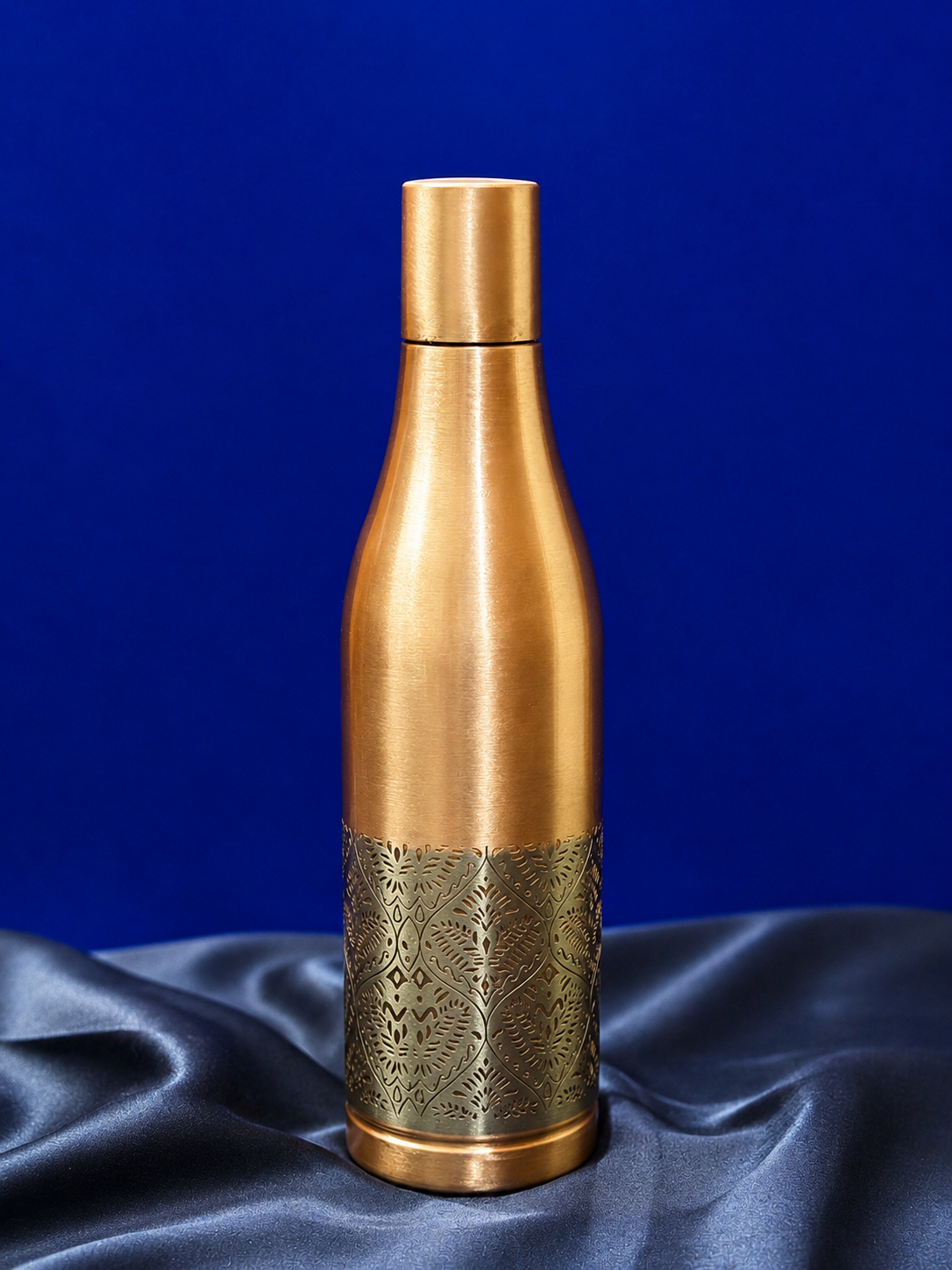 Pure Copper Engraved Water Bottle