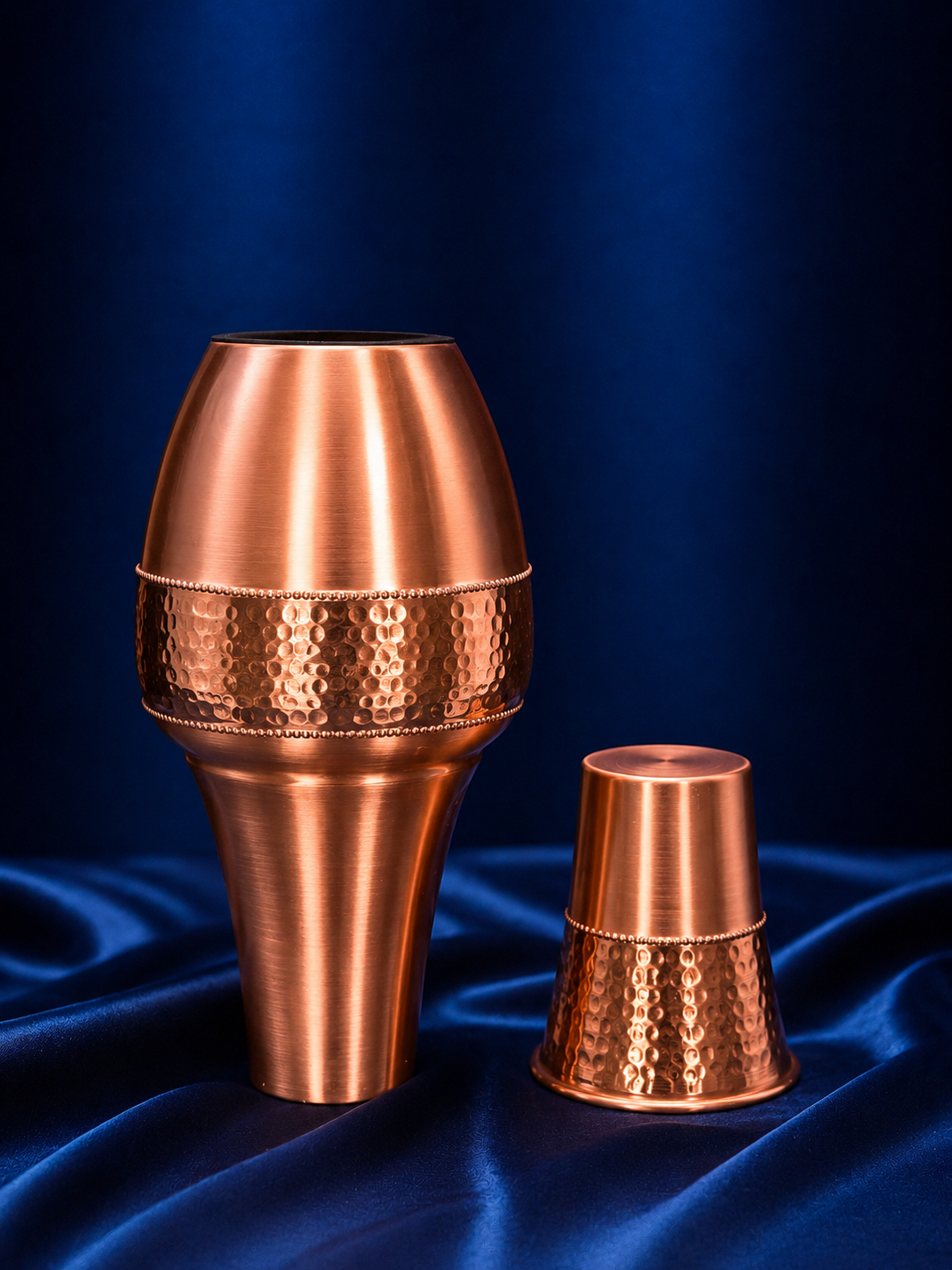 Pure Copper Water Pot & Glass Set