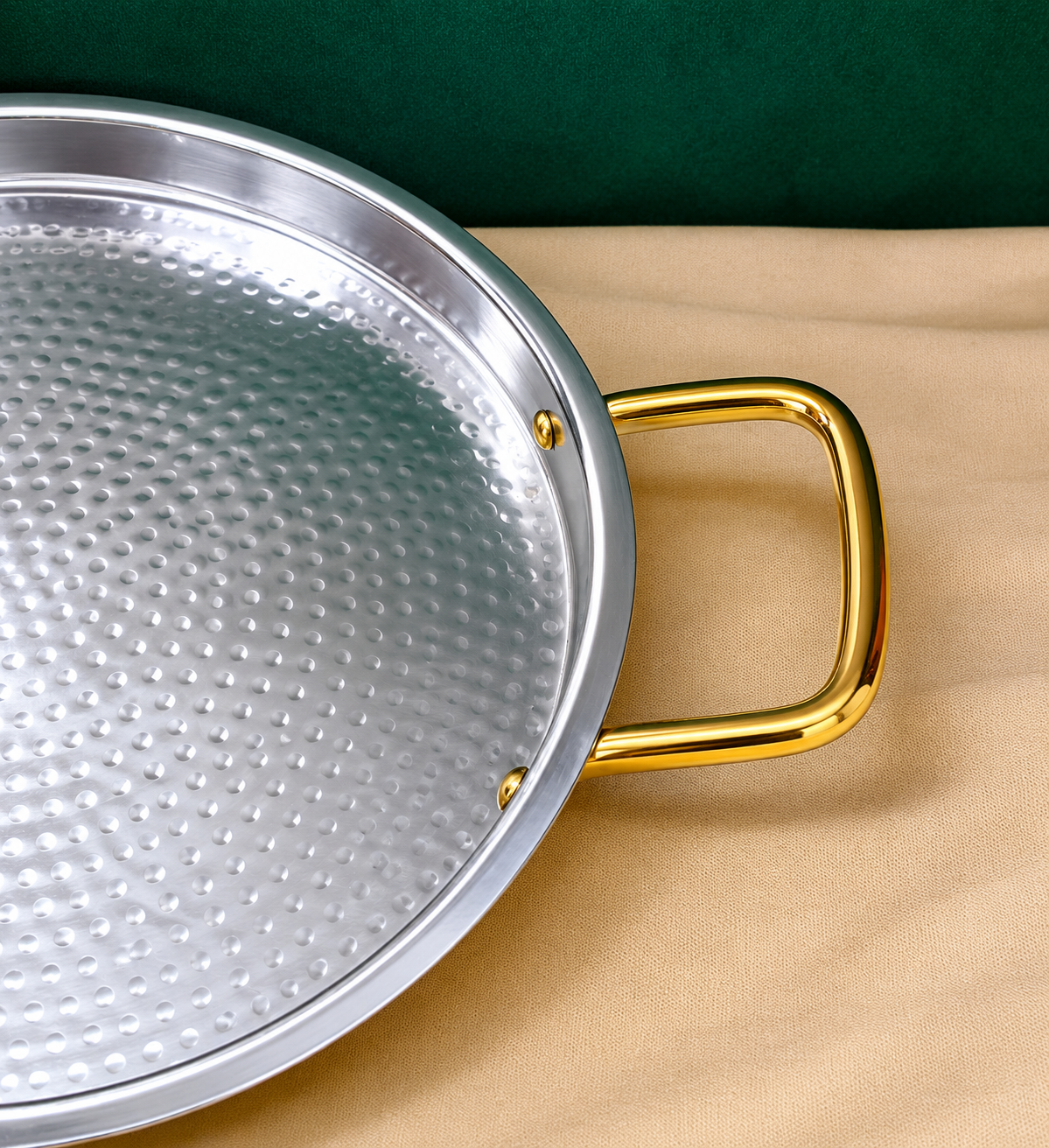 Luxe Hammered Brass Dosa Tawa