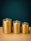 Ornate Brass Canister Set (Set of 3)