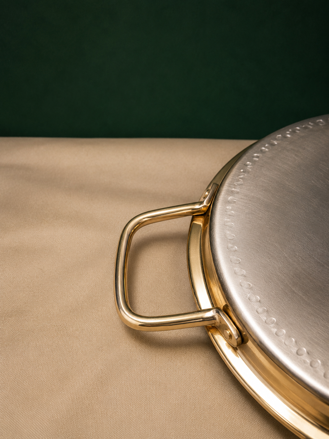Luxe Hammered Brass Dosa Tawa