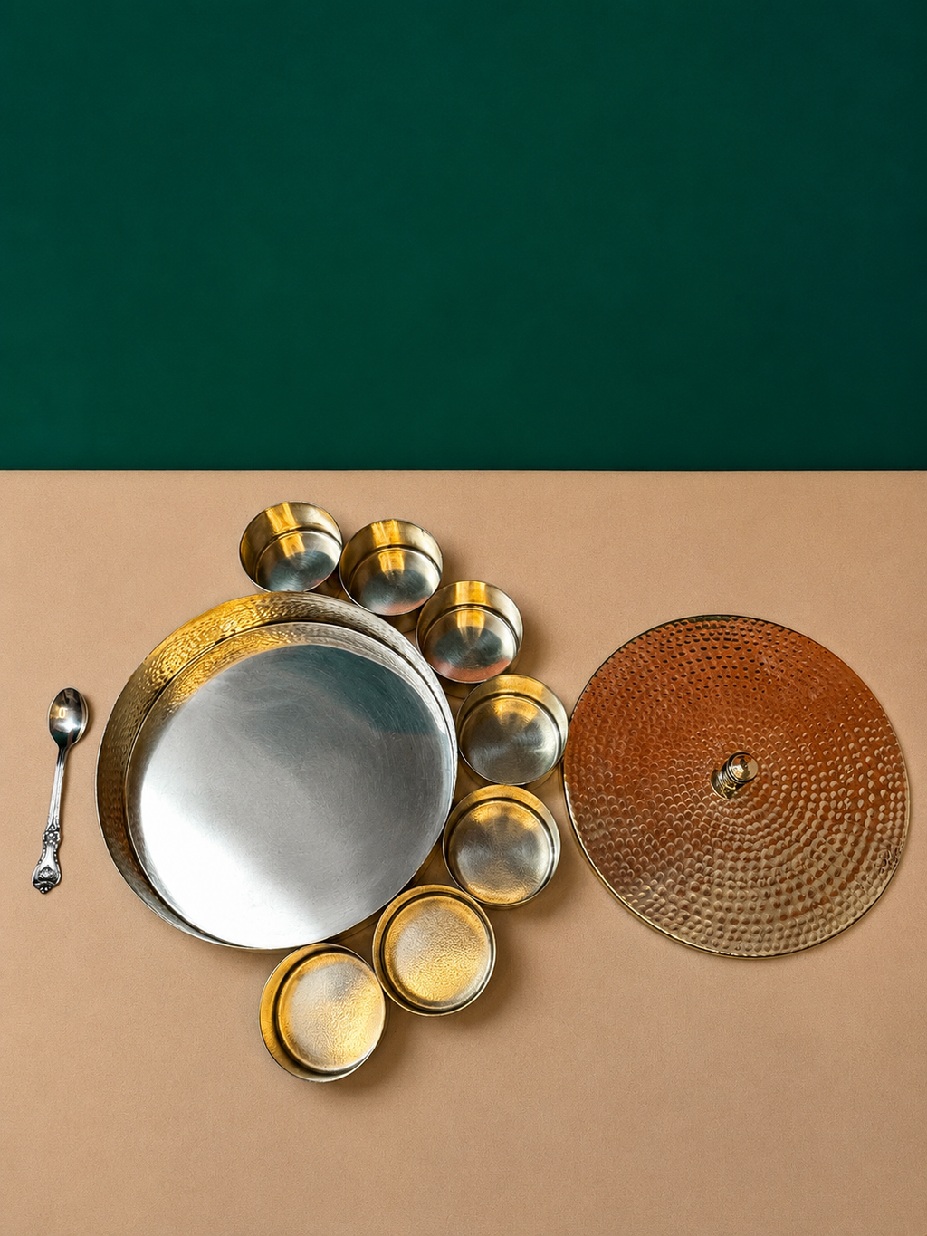 Hammered Brass Spice Casket