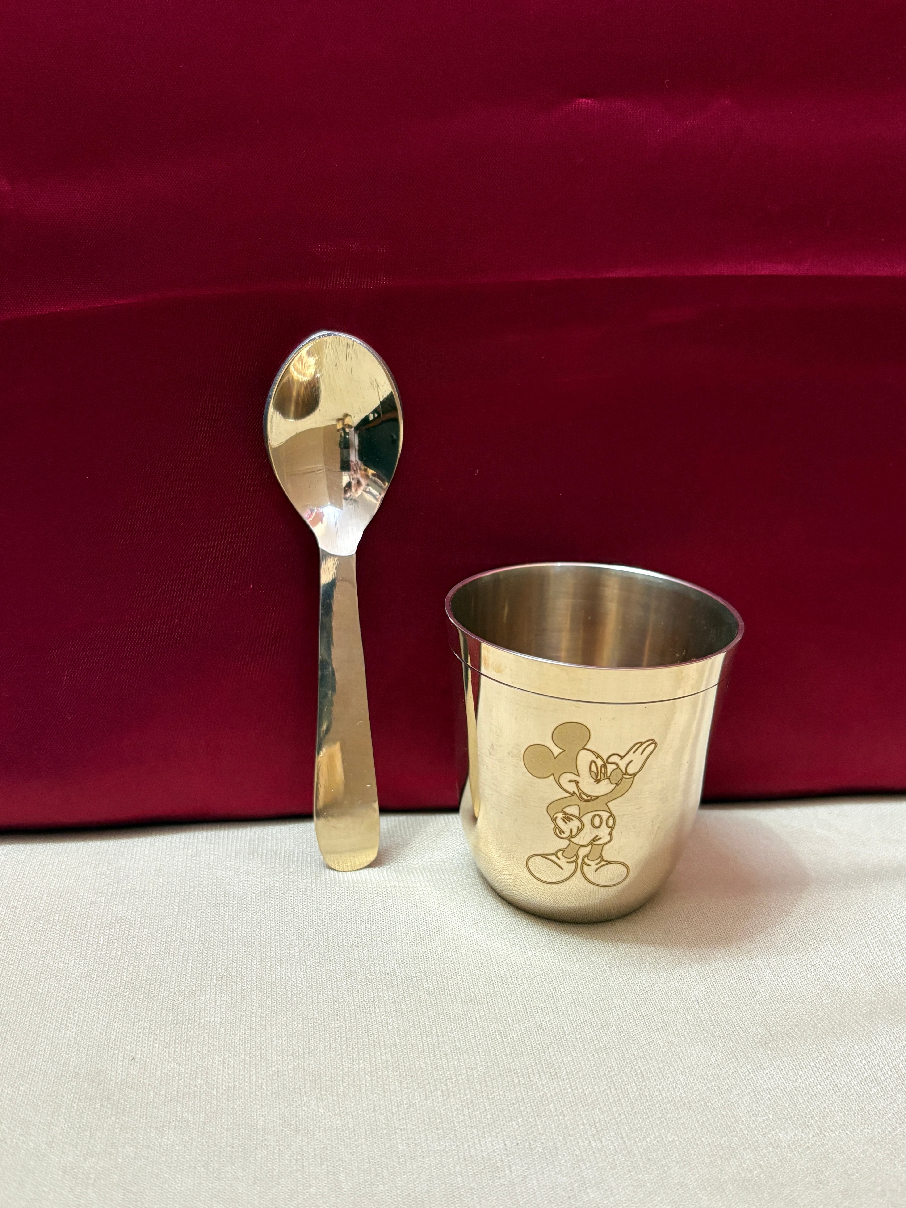 Pure Bronze Mickey Mouse Baby Dining Set