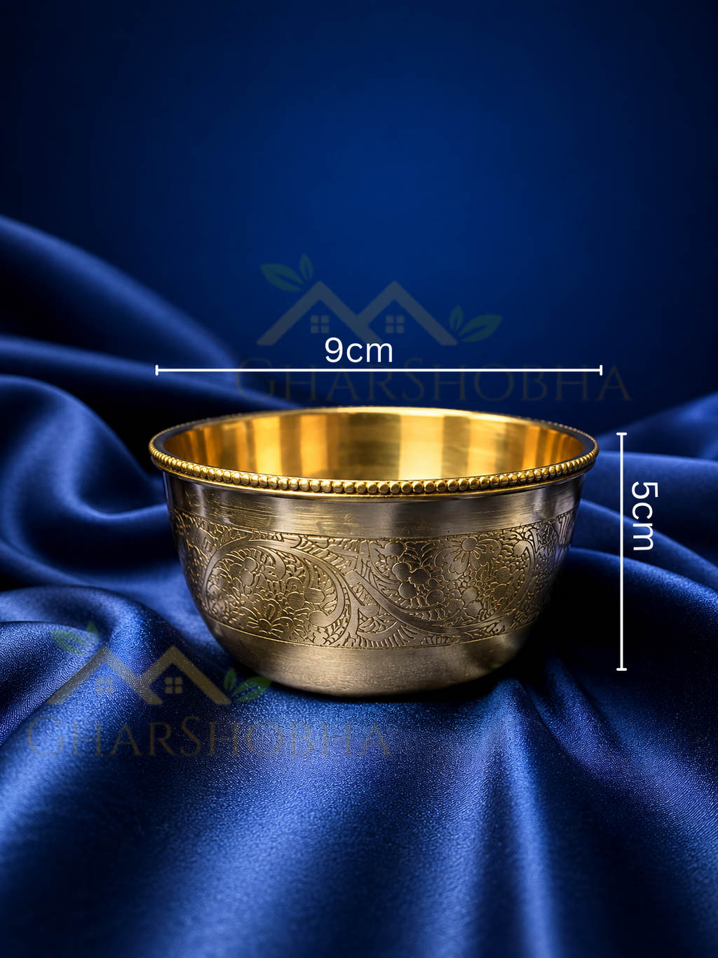 Engraved Floral Dining Bowl