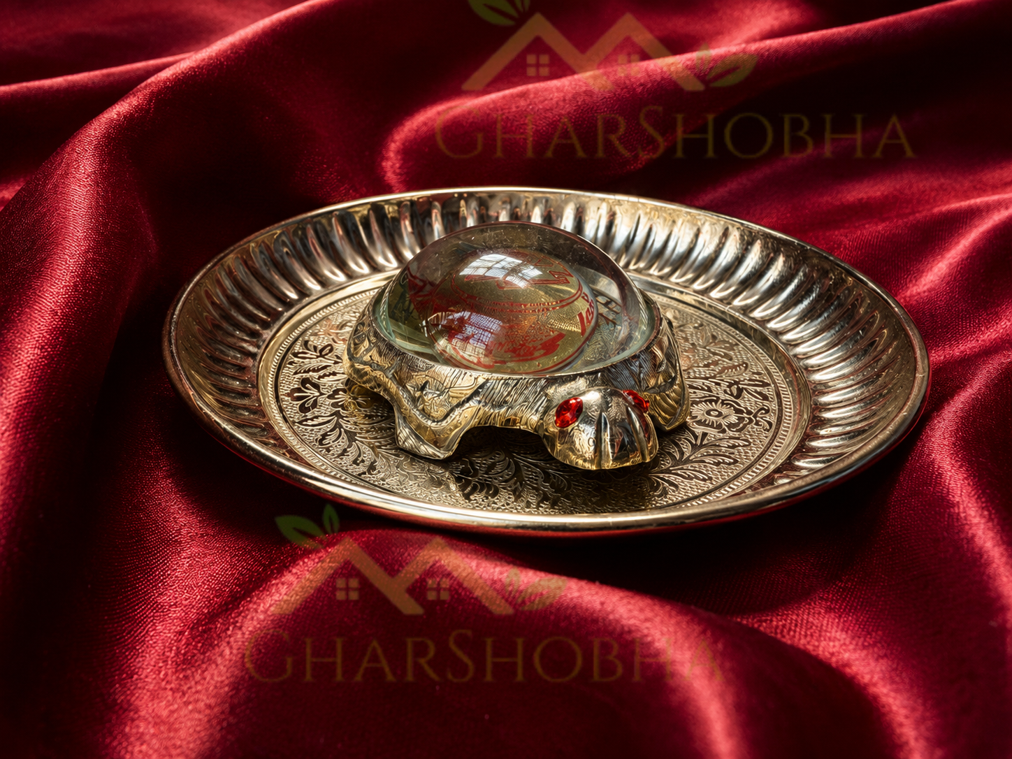 Divine Lakshmi Shree Yantra Vastu Tortoise with Plate