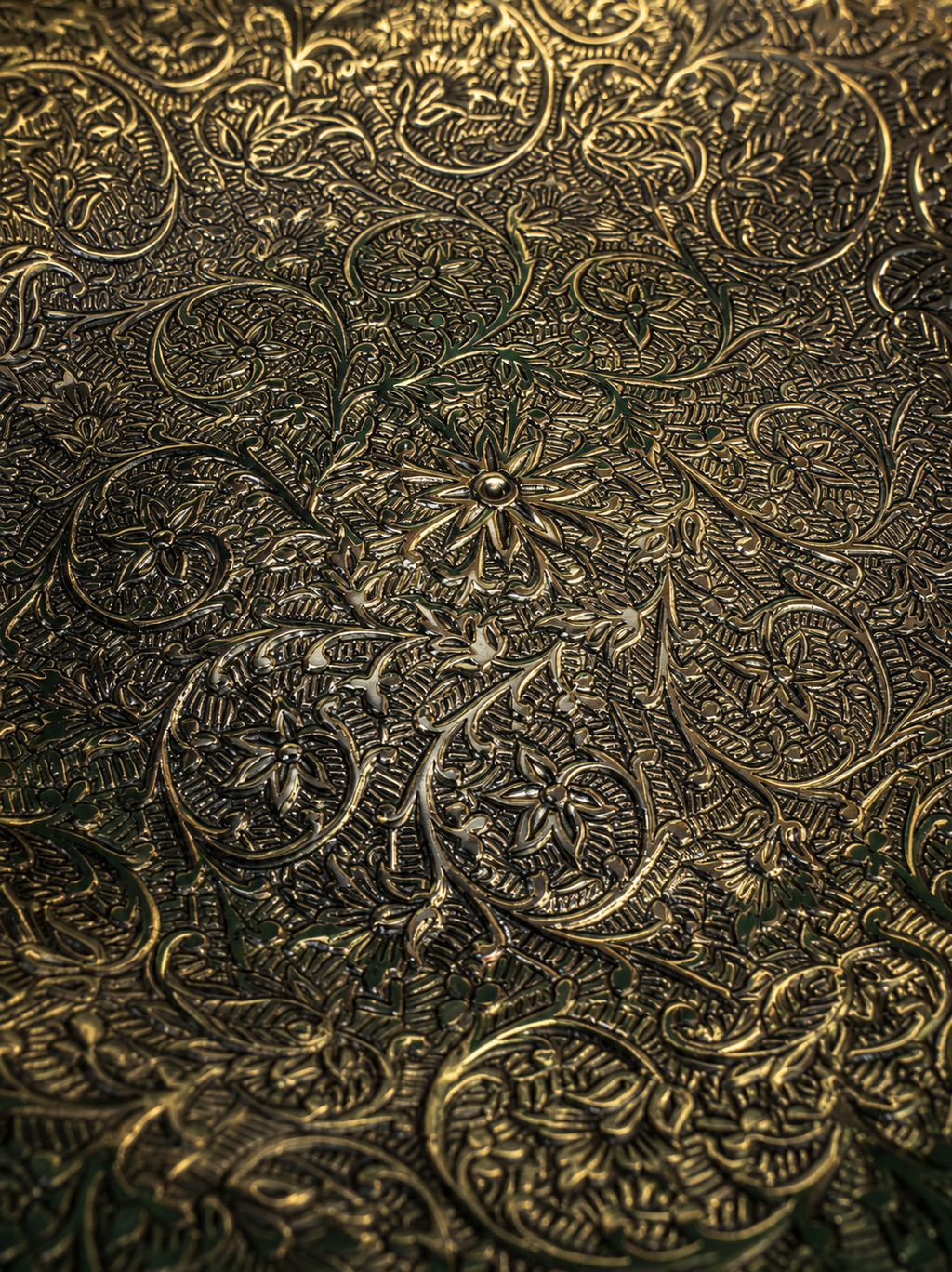 Ornate Engraved Multipurpose Brass Plate