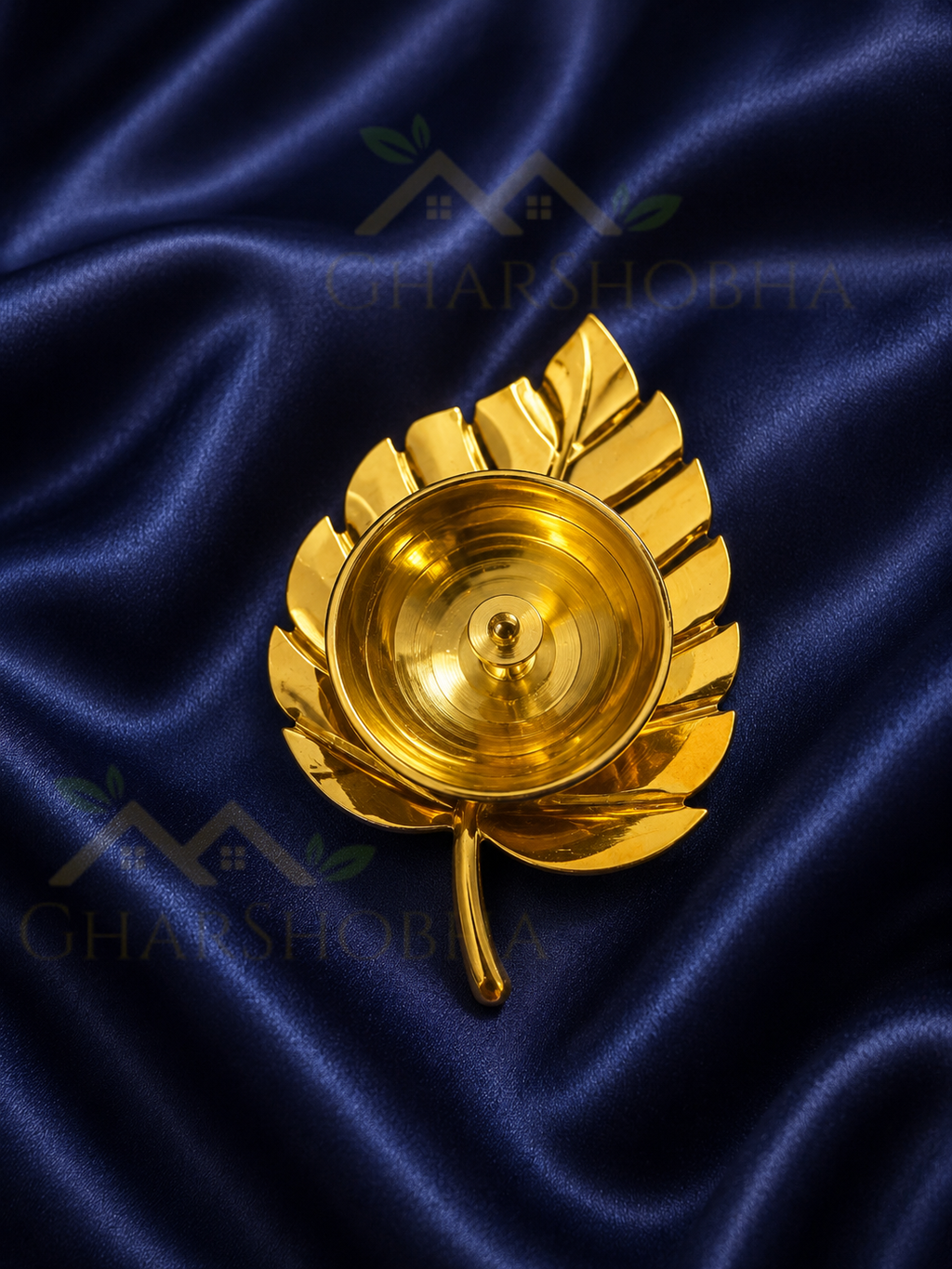 Divine Leaf Brass Diya