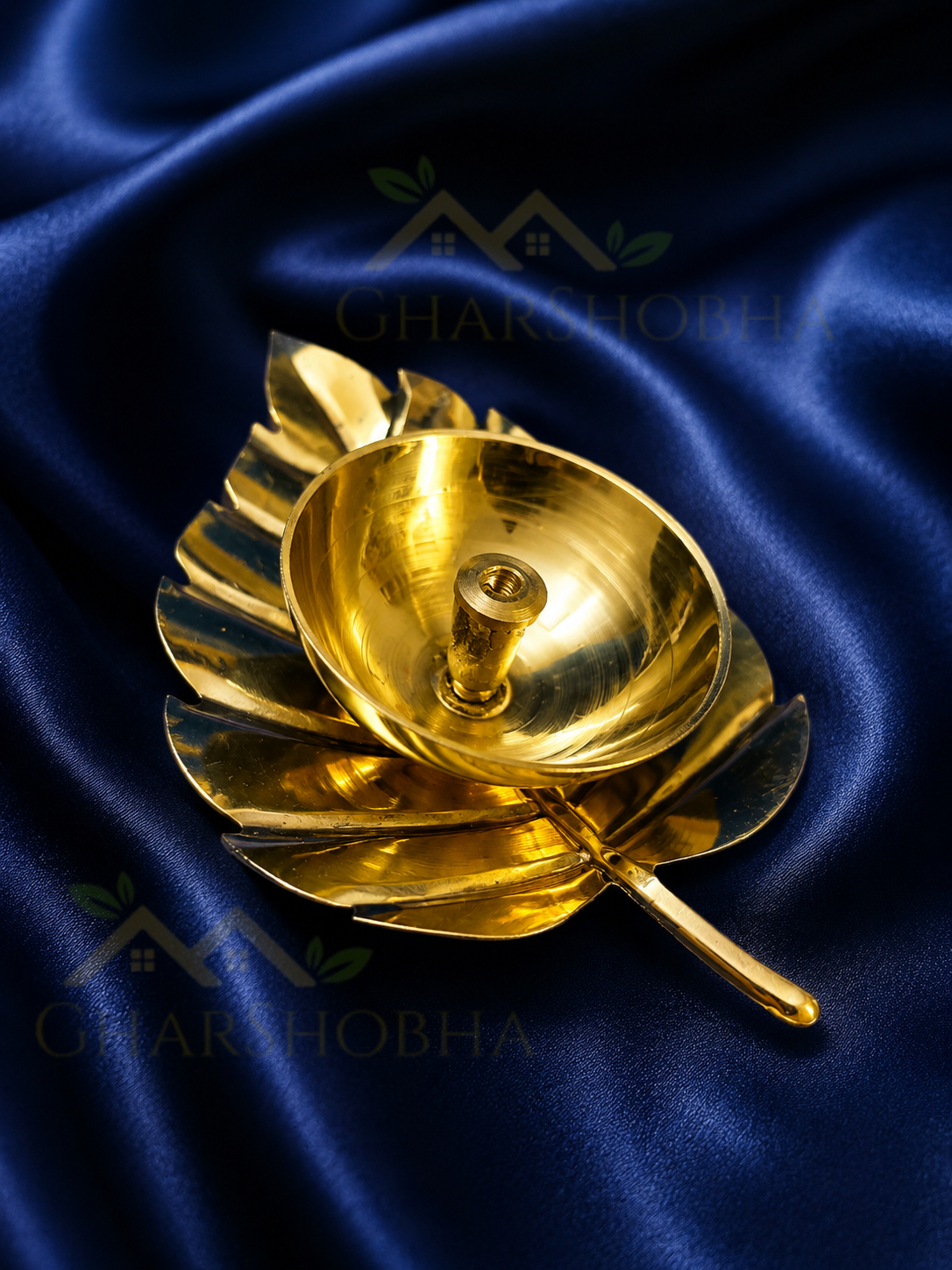 Divine Leaf Brass Diya