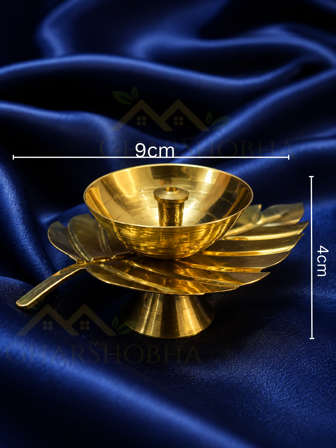 Divine Leaf Brass Diya