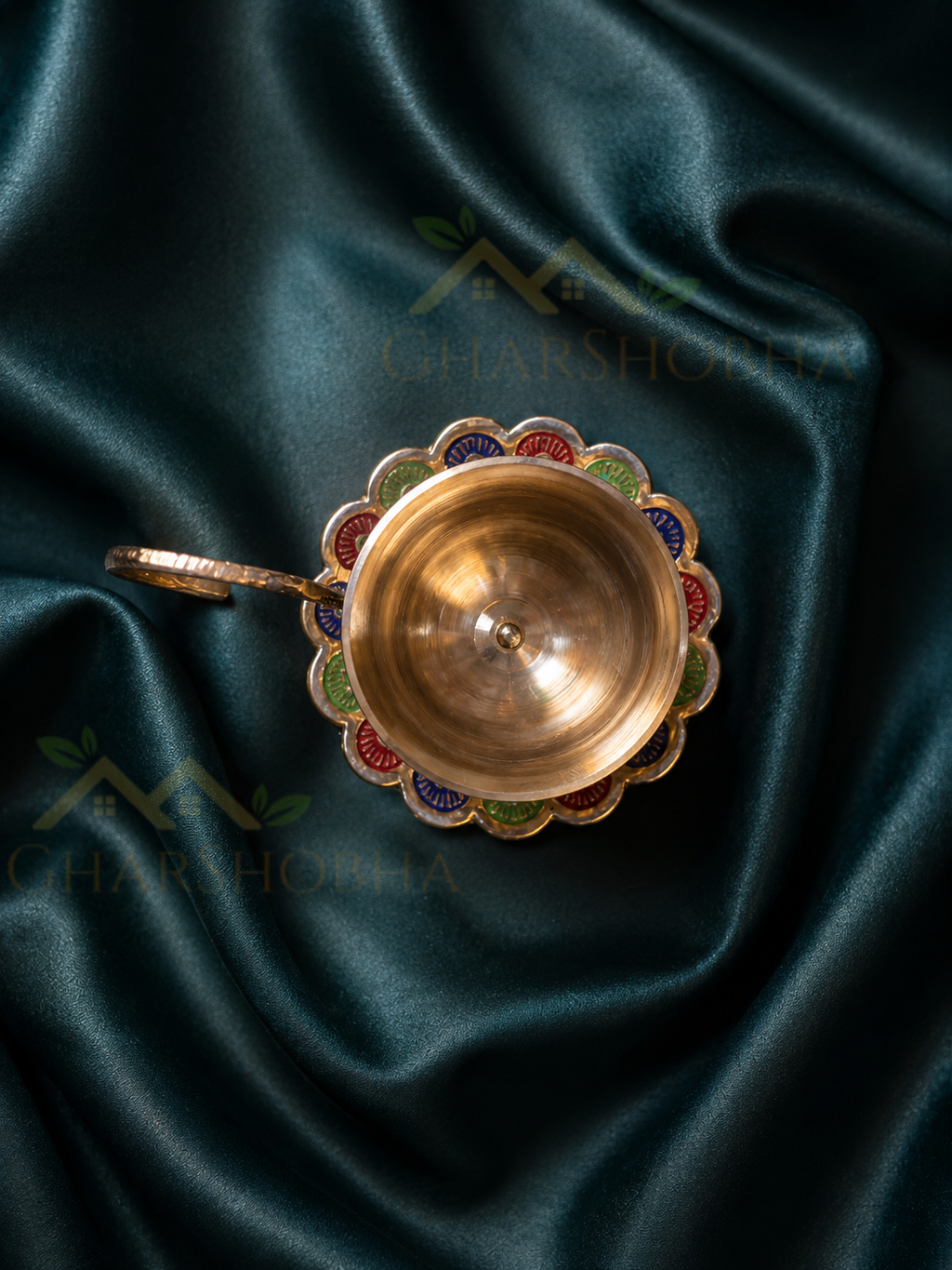 Royal Rangoli Brass Diya