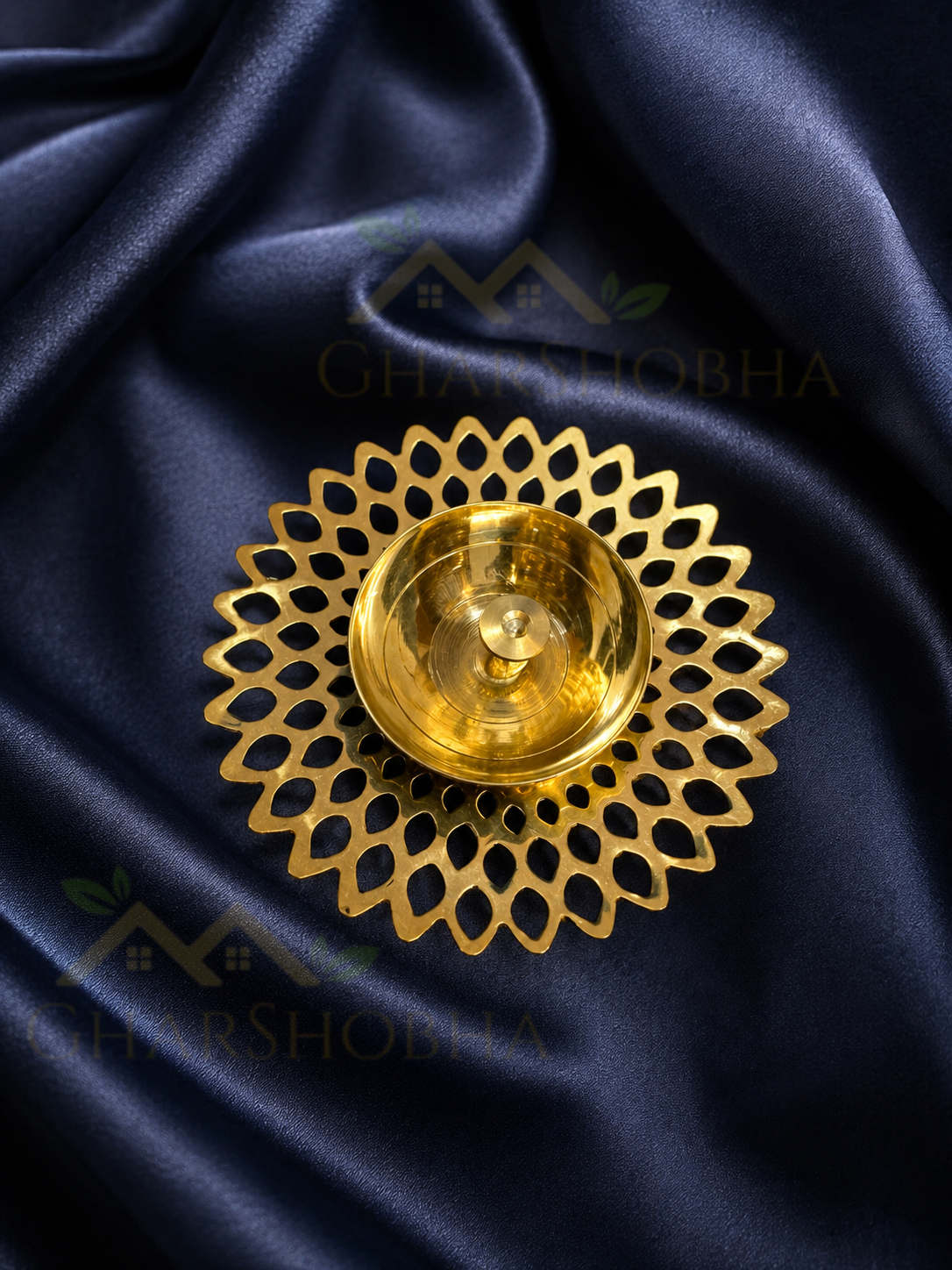 Golden Mandala Brass Diya