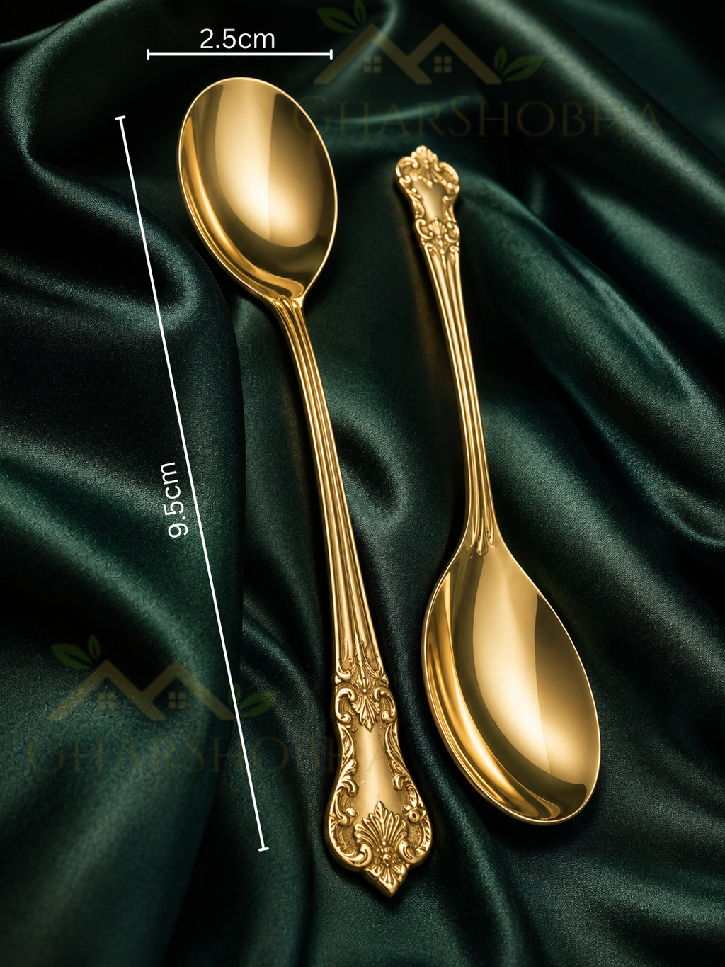 Vintage Brass Serving Spoon Set